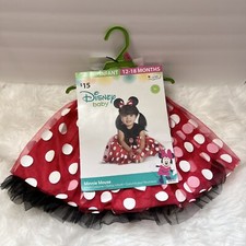 Disney Baby 2pc Red Minnie Mouse Infant Costume 12-18 Months Disguise New