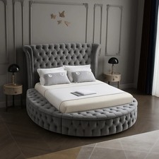 Monarch Oval Chesterfield Bed with Ottoman Storage | Luxury Upholstered Bed UK