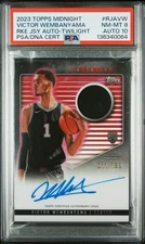 2023-24 Topps Midnight Victor Wembanyama Player Worn Jersey RC /199 PSA 10 AUT0!