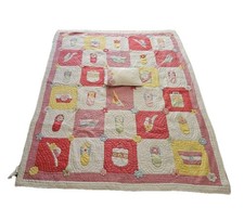 Pottery Barn Kids Girl's Twin Flower Patchwork Quilt 66 82 Comforter Pillow
