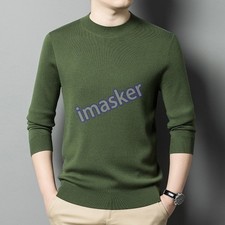 Men's Wool Sweater Thick Warm Round Neck Winter Cashmere Thicken Tops Casual New