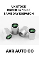 PREMIUM QUALITY LAND ROVER VALVE CAPS DUST CAPS SET OF 4 SILVER FITS ALL CARS