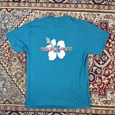 Trader Joe's Short Sleeve T Shirt Tee Large Aqua Blue