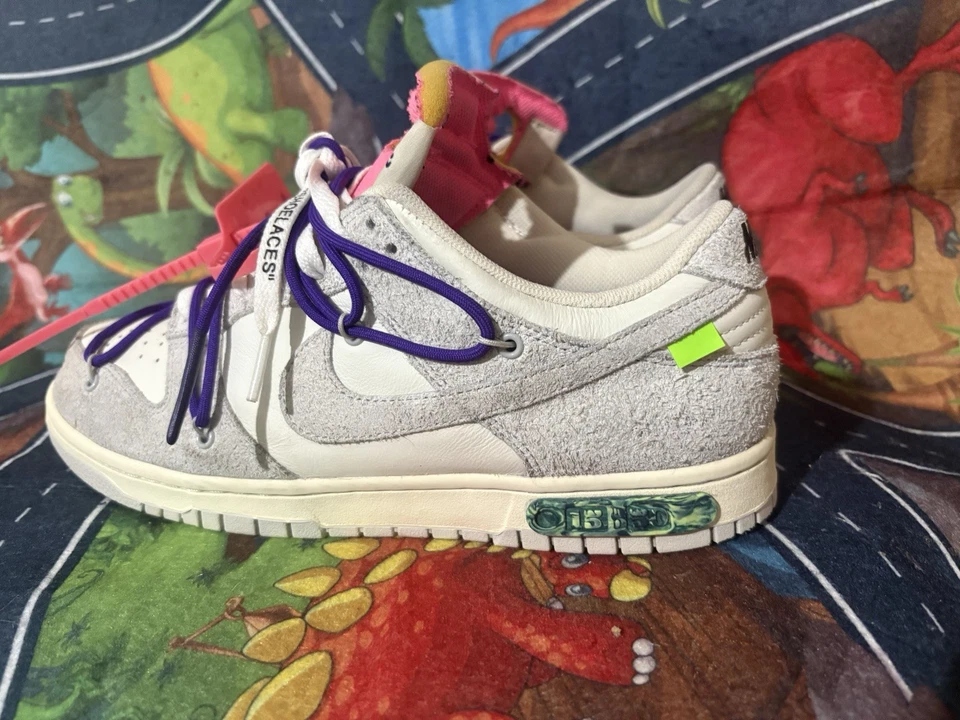 Nike Dunk Low Off-White 15 of 50 Sail Grey Men's Size 13 US DJ0950-101 BRAND NEW - Image 3 of 4