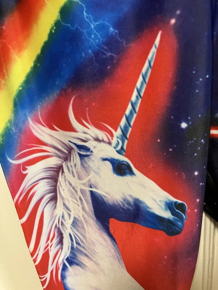 Leggings Unicornio vs Dinosaurio Robot Arco Iris BlackMilk Hell Yeah Knockoff XL Foto 3 de 4