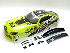 RC CAR KAROSSERIE 1:10 "AMS ASSASSIN" IN NEONGELB WEISS INKL. HECKSPOILER