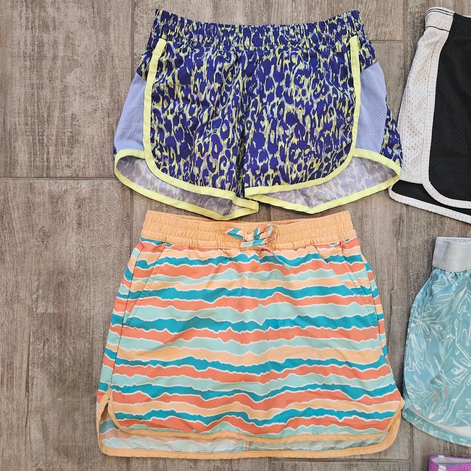 Nike Under Armour Athletic Shorts Girls Size 8 Lot of 7 Sporty Activewear Summer - Image 3 of 4