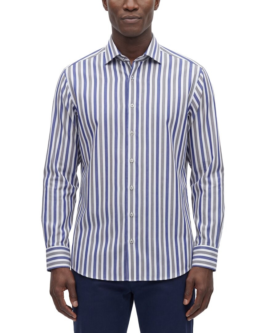 Eterna Striped Twill Shirt Mens 11590₽