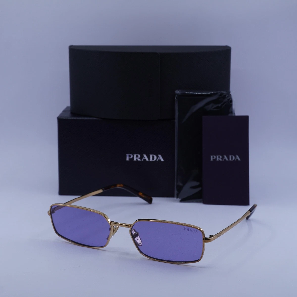 Lilac and Gold Prada Sunglasses PRADA Gold Purple Sunglasses for Women for sale | eBay main image 3