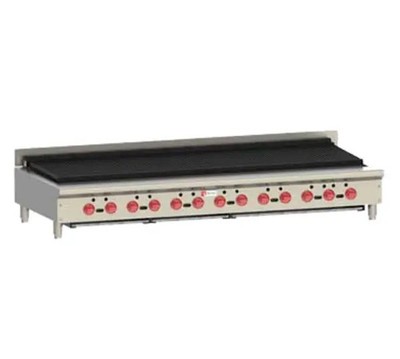 Wolf Commercial ACB72 72-1/2'' W Countertop Achiever Charbroiler w/ (13) Burners
