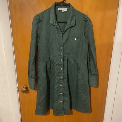 TUCKERNUCK Green Royal Shirt Dress Size Small