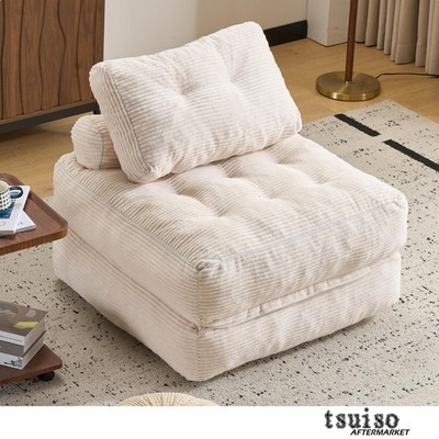 Compact White Foam Filling Sofa Bed: 3-in-1 Convertible Sleeper Chair for Adults