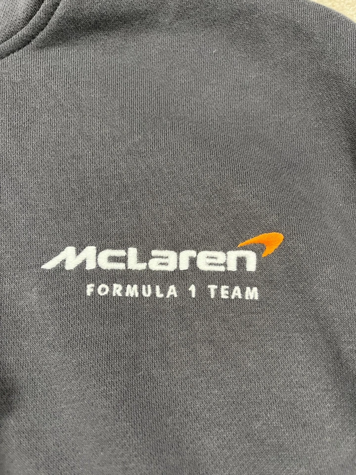 Толстовка с капюшоном мужская командная Mclaren Formula 1 большая серая на молнии толстовка гоночная F1 - Изображение 3 из 4
