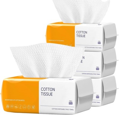 4 Pack Face Towels Disposable,100 Count Ultra Thick Disposable face towels