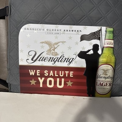 Yuengling Traditional Beer Armed Forces Metal Tin Tacker Metal 17 X 14 In