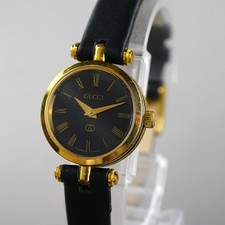 GUCCI Vintage Women's 2000L SherryLine Wristwatch Gold 22mm New Battery New Band