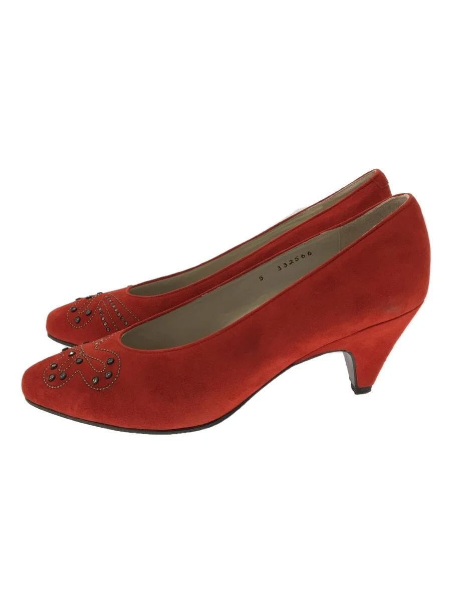 Escarpins Christian Dior en daim rouge taille 6, talon 2,75