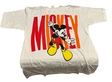 Disney Mickey and Co Ivory T-Shirt Medium Single Stitch USA Cotton 90's VTG NEW