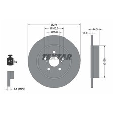 2x Bremsscheibe hinten für Toyota Yaris P21 | 727523