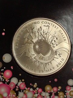 Medaille Eurovision Song Contest Oslo 2010 Kupfer Nickel unzirkuliert im Blister