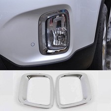 For Kia Sorento 2014-2015 Chrome Car Front Bumper Fog Light Lamp Cover Trim 2pcs For Kia Sorento 2014-2015 Chrome Car Front Bumper Fog Light Lamp Cover Trim 2pcs