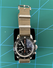 Guinand 40mm Black Dial Auto Chronograph Day/Date 20 ATM NATO Strap