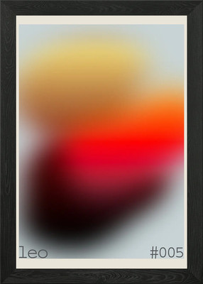 Leo Abstract Gradient Framed Wall Art Poster Canvas Print Picture