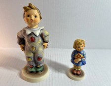 2 Vintage Goebel Hummel TMK6 Figurines #328 Carnival- #239/A Flower Girl