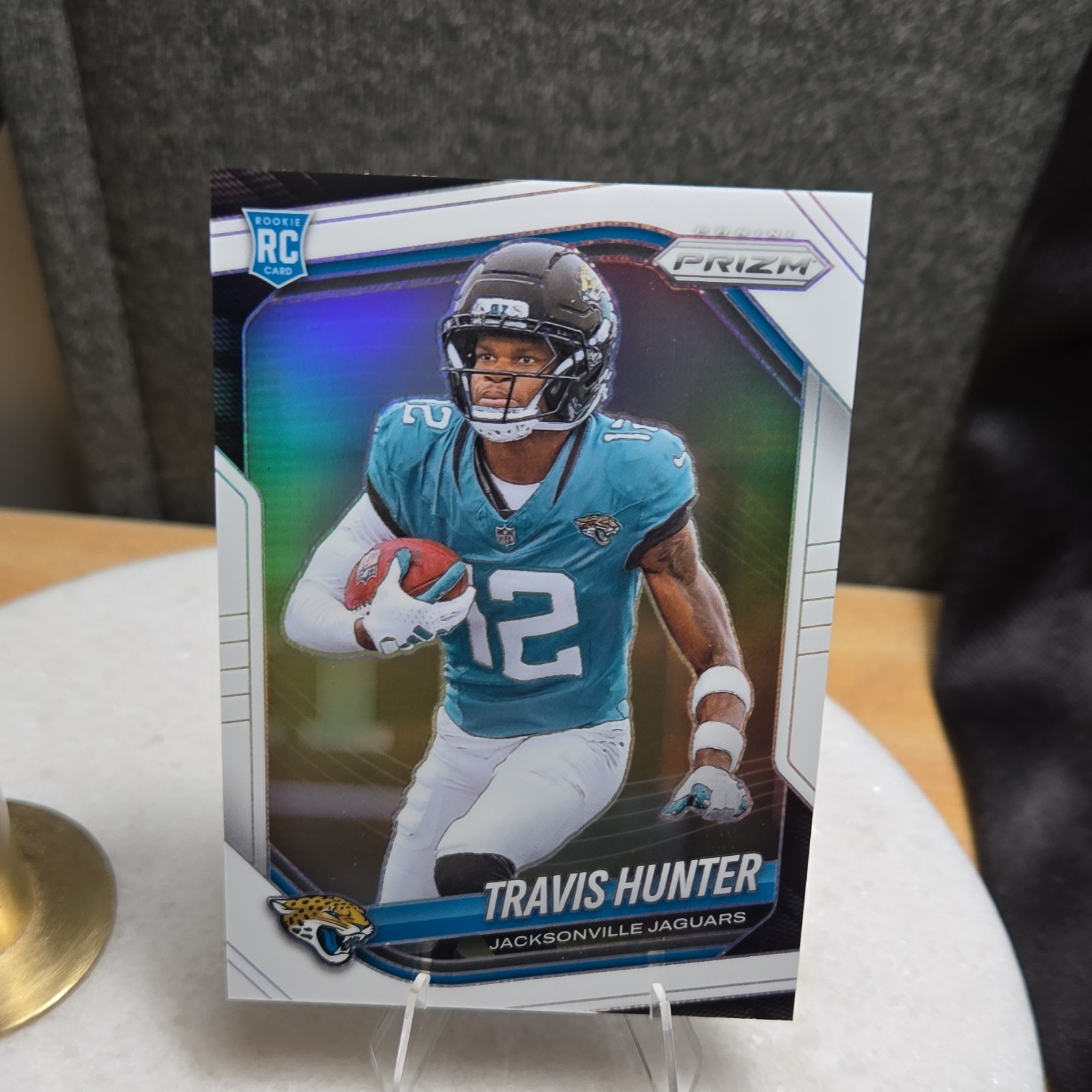 2025 Panini White /35 Prizm Travis Hunter Rookie Prizm #301 Jacksonville Jaguars