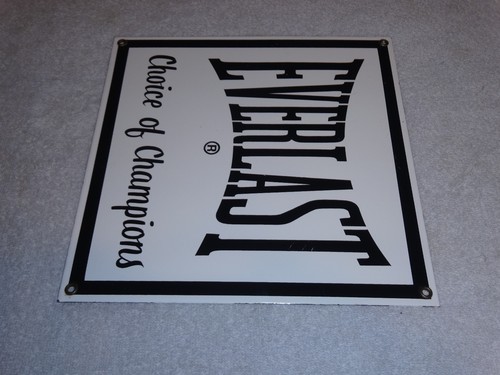 VINTAGE ANTIQUE "EVERLAST BOXING CHOICE OF CHAMPIONS" 10" PORCELAIN METAL SIGN!! - Picture 10 of 16