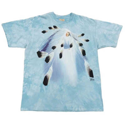 Camiseta De Colección The Mountain Tie Dye XL Arte Nativo Americano Frank Howell Y2k - Imagen 1 de 4