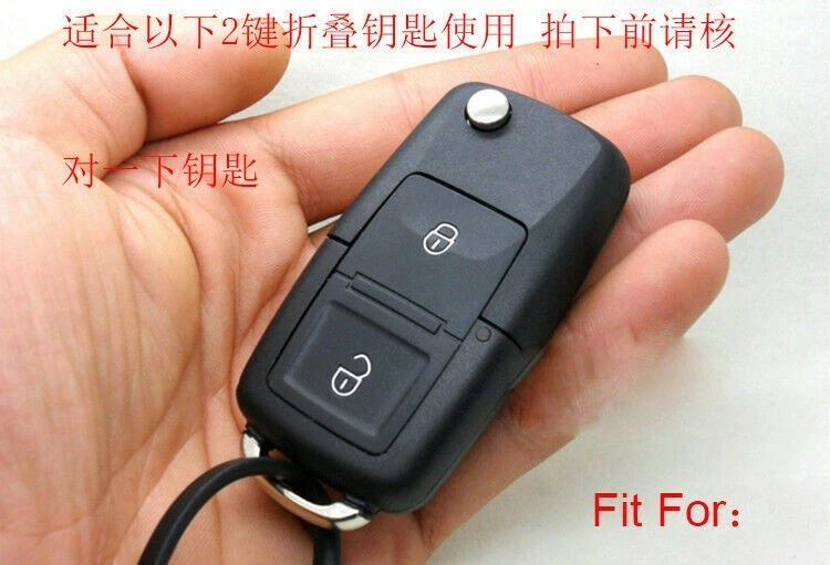 Funda de silicona sin llave para llavero inteligente con control remoto de 2 botones Fit VW Golf Polo Foto 2 de 4