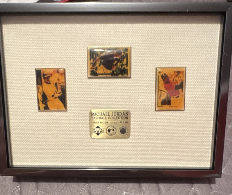 Upper Deck Michael Jordan Baseball Collection Limited Framed  w/ 3 Card pins 