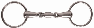JP Korsteel Stainless Steel Oval Link Loose Ring Snaffle Horse Bit 5.5 Inch NEW