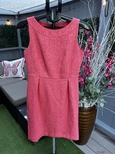 ANN TAYLOR LOFT PINK CORAL FIT ELEGANT SLEEVELESS LINED DRESS SIZE 4