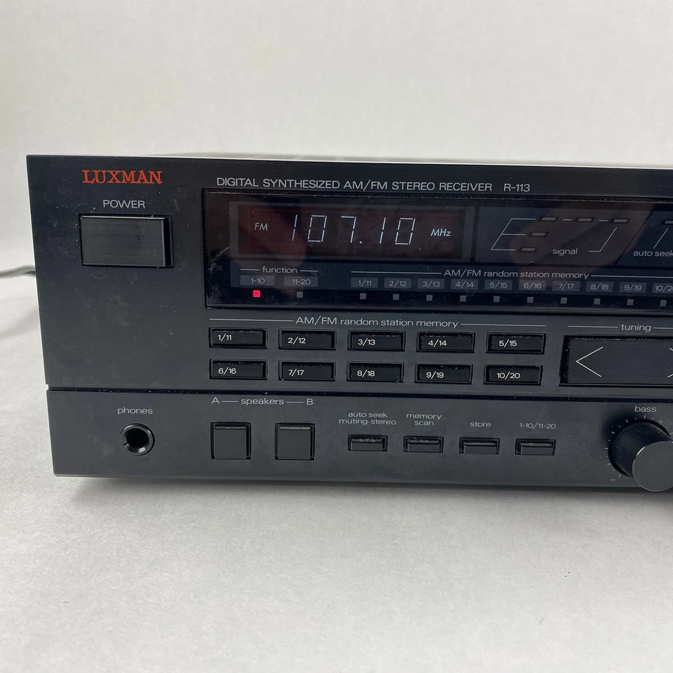 Luxman R-113 Digital Synthesizer AM/FM Stereo Receiver Tested - Image 3 of 4