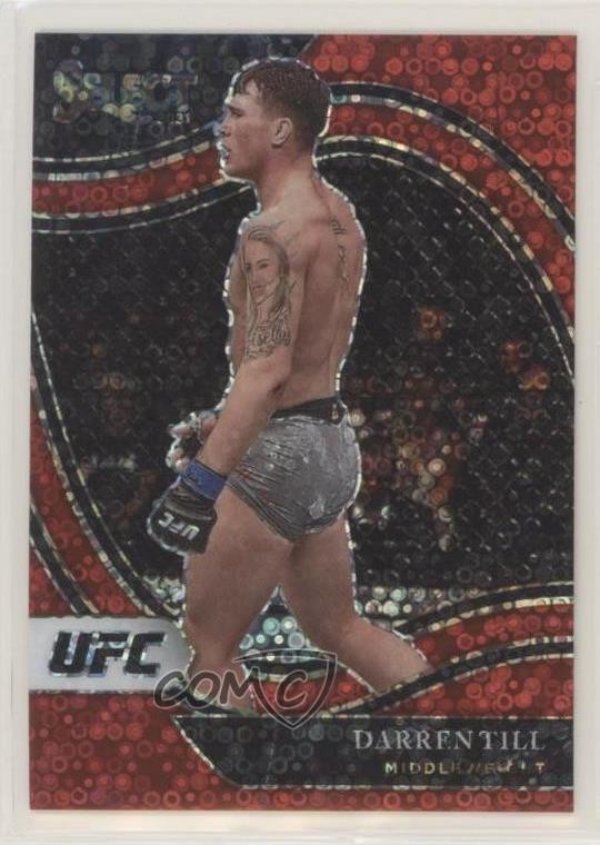 2021 Panini Select UFC Octagonside Red Disco Prizm 180/199 Darren Till #274 w5b