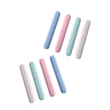  8 Pcs Travel Tooth Brush Holder Portable Toothbrush Container Organizer