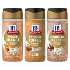 McCormick Finishing Sugar Chocolate Hazelnut English Toffee Spiced Orange 3-Pack