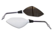 rétroviseur moto scooter filetage M8 blanc mat  type CHAFT extra (la paire) 16