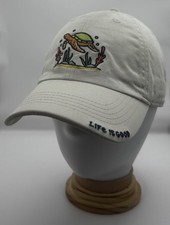 Life Is Good Turtle Reef Ocean Dad Cap Adjustable Strap Snap Beige Youth L/XL