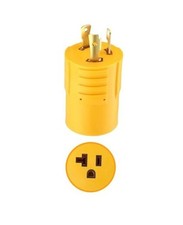 30 Amp to 110 V 15 Amp / 20 Amp RV Plug Adapter, Twist Lock Adapter 3 Prong