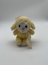 Vintage Eden Toys Yellow Lamb Plush Toy Stuffed Animal 7"