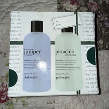 Philosophy Holiday Shower Gel Duo Juniper Berries  Pistachio Dreams 6 oz ea NEW