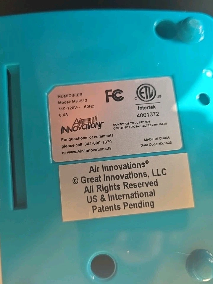 Air Innovations Clean Mist Ultrasonic Smart Humidifer MH-512 - Image 4 of 4