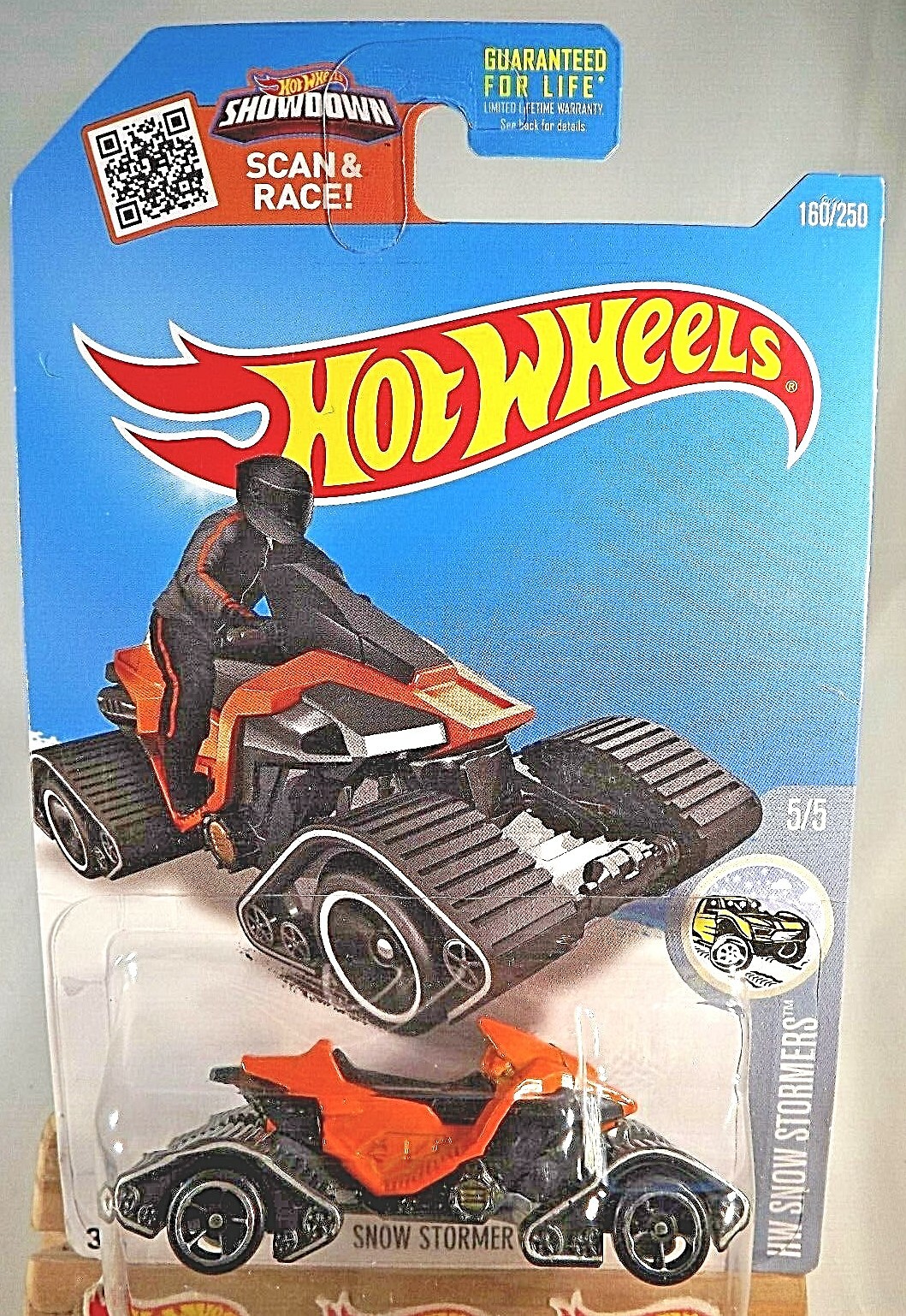 2016 Hot Wheels #160 Snow Stormers 5/5 SNOW STORMER Orange Variant wBlack Pr5sp