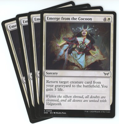 x4 Emerge from the Cocoon - 0005 - Duskmourn: House of Horror - MTG | eBay
