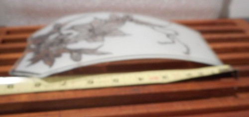 Vintage Frosted Curved Glass (only) For Wall Light Fixture - Picture 5 of 7