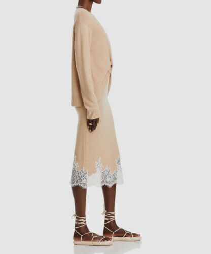 3.1 Phillip Lim Women's Beige Wool Twisted Round Neck Long Sleeve Dress Size L - Picture 2 of 5