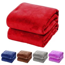 Super Soft Lightweight Plush Fleece Warm Throw Blanket for Couch Sofa Bed Fluffy